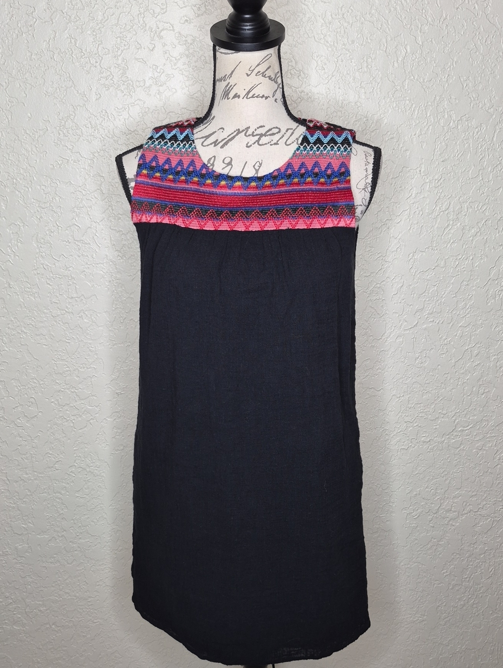 C&C California Sleeveless Dress With Embroidered Detail Size S